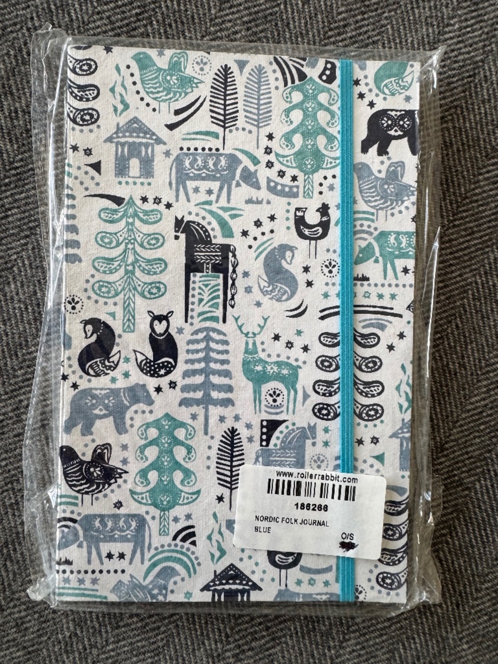 NWT, ROLLER RABBIT, NORDIC FOLK, LINED JOURNAL